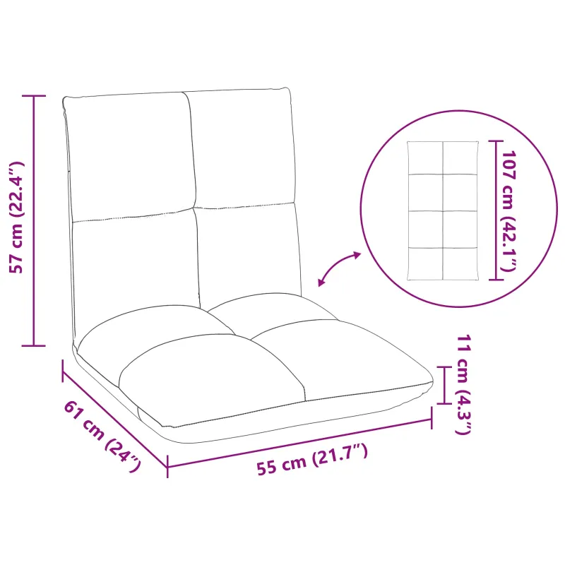 Reguliuojamas grindų fotelis Rožinė Aksomas