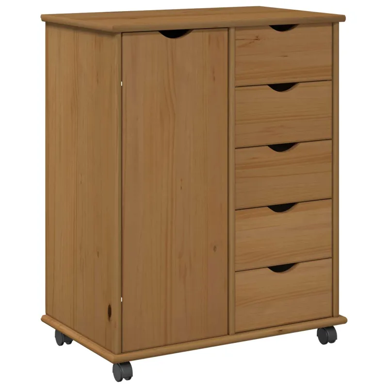 Ratuotas kabinetas su ratu Medus ruda 63,5 x 39 x 79 cm