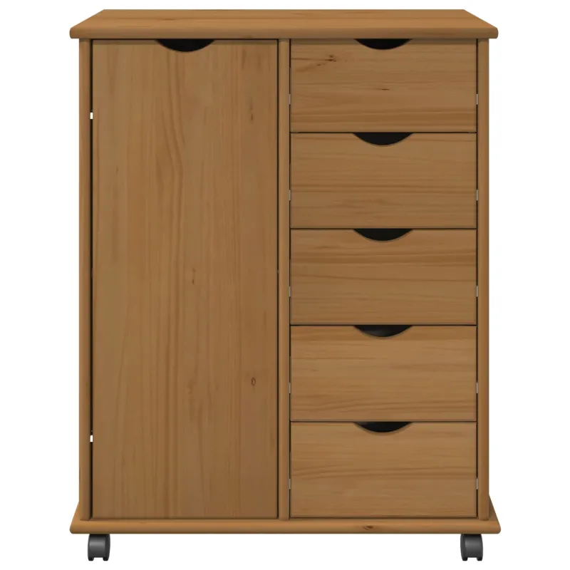 Ratuotas kabinetas su ratu Medus ruda 63,5 x 39 x 79 cm