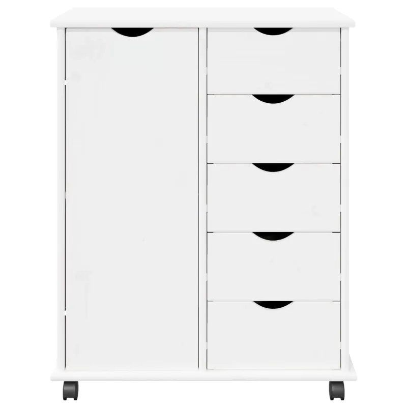 Ratuotas kabinetas Balta 63,5 x 39 x 79 cm Kietas pušies medis
