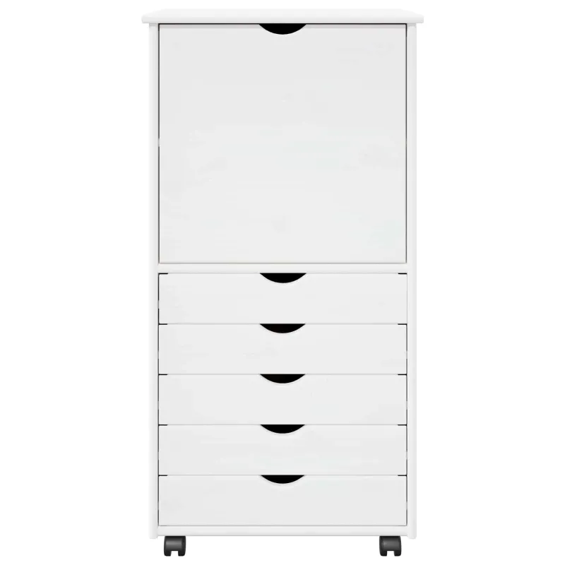 Ratuotas kabinetas Balta 53 x 39 x 103 cm Kietas pušies medis