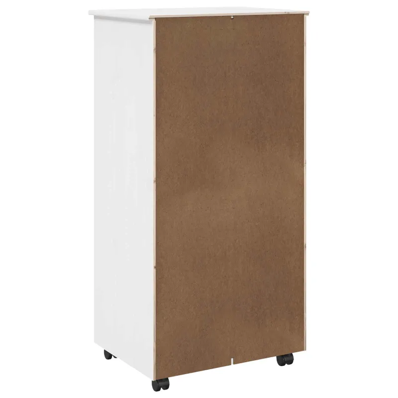 Ratuotas kabinetas Balta 53 x 39 x 103 cm Kietas pušies medis
