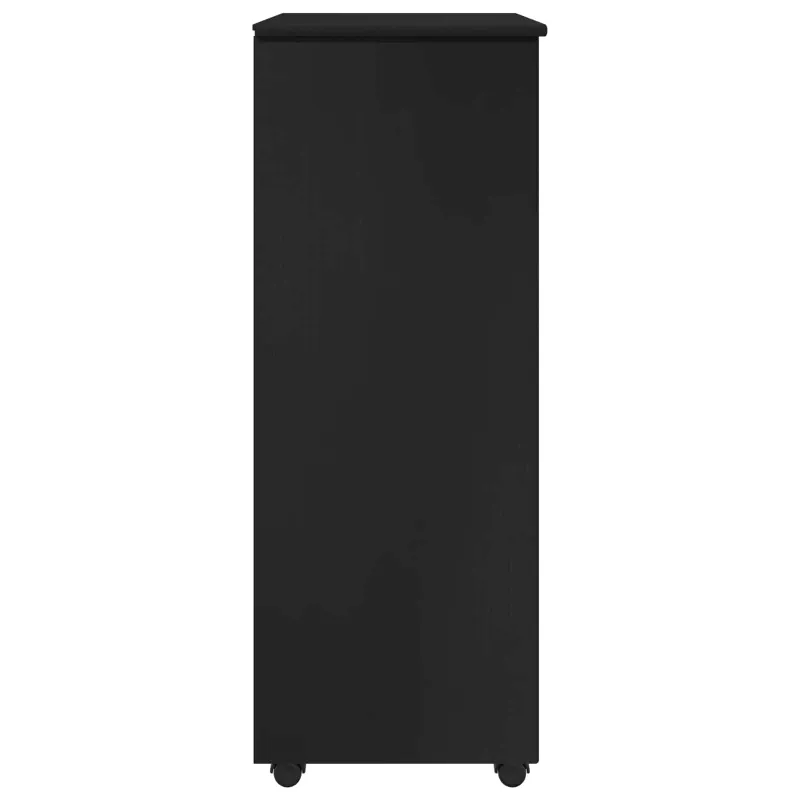 Ratuotas kabinetas Juoda 53 x 39 x 103 cm Kietas pušies medis