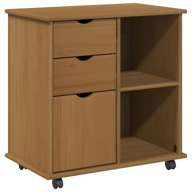 Ratuotas kabinetas su ratu Medus ruda 63,5 x 39 x 65,5 cm