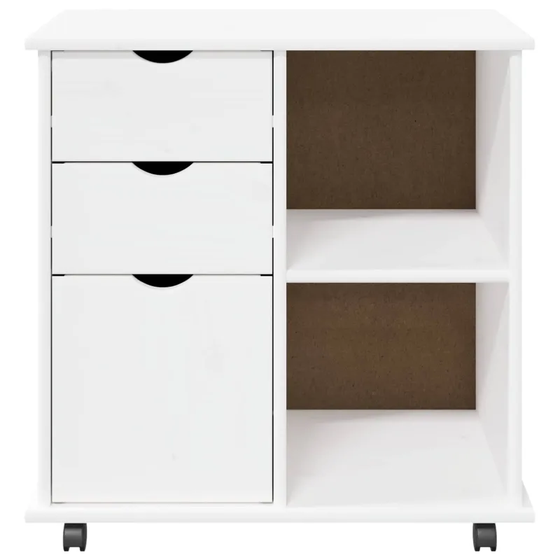 Ratuotas kabinetas su ratu Balta 63,5 x 39 x 65,5 cm