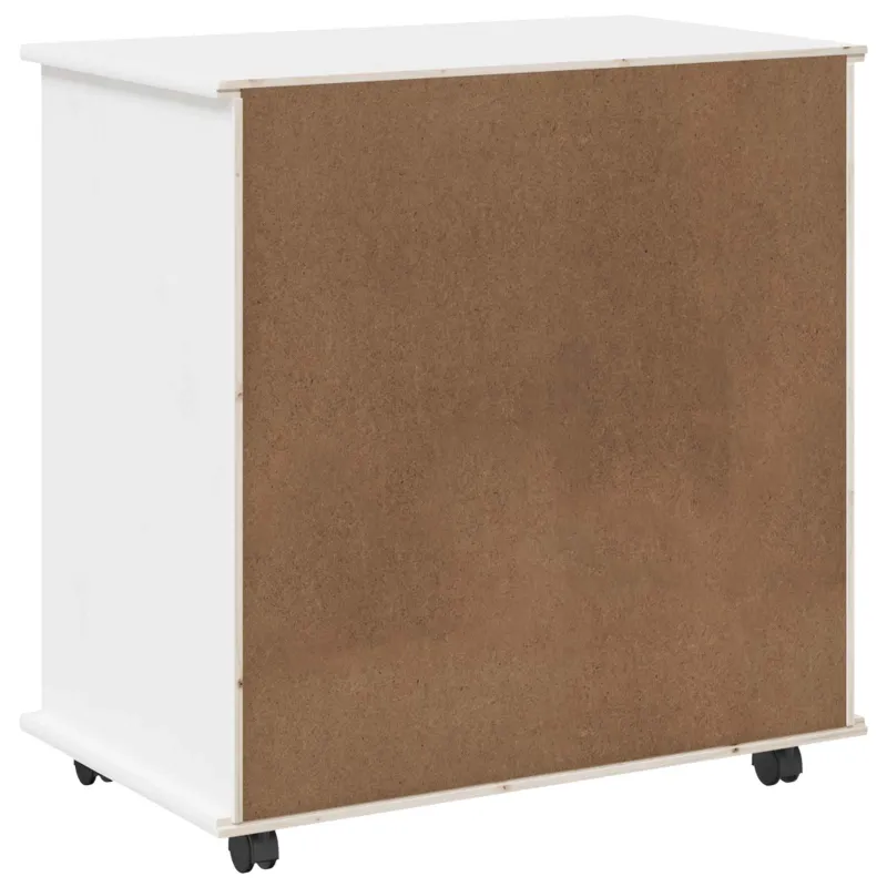 Ratuotas kabinetas su ratu Balta 63,5 x 39 x 65,5 cm