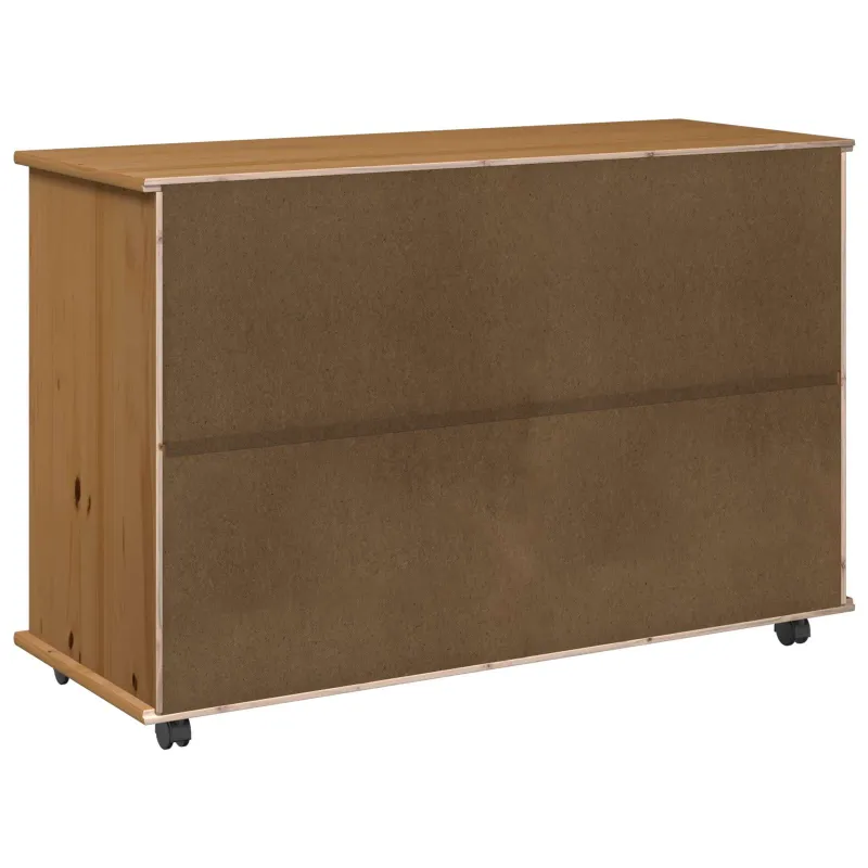 Ratuotas kabinetas su ratu Medus ruda 100 x 39 x 65,5 cm