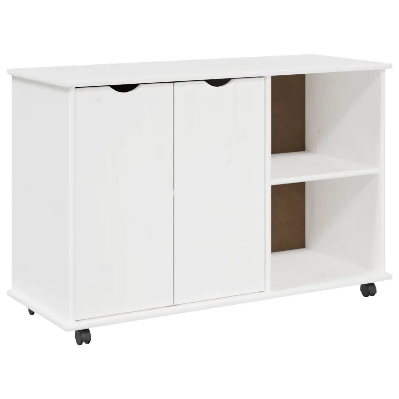 Ratuotas kabinetas Balta 100 x 39 x 65,5 cm Kietas pušies medis