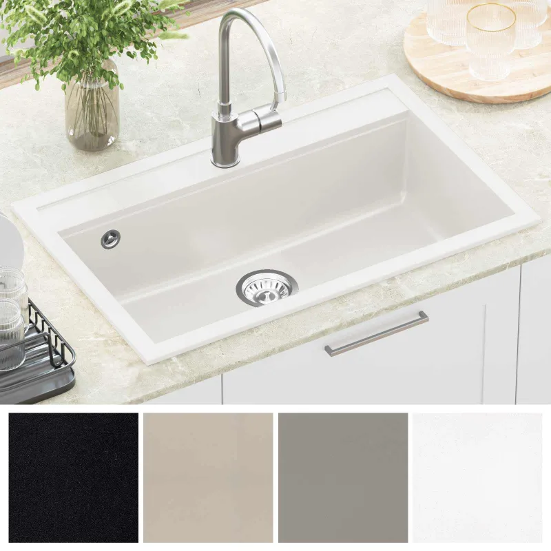 Kriauklė Balta 795 x 505 mm Granitas