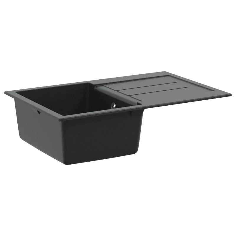Kriauklė Juoda 780 x 500 mm 80% Kvarcas ir 20% Derva