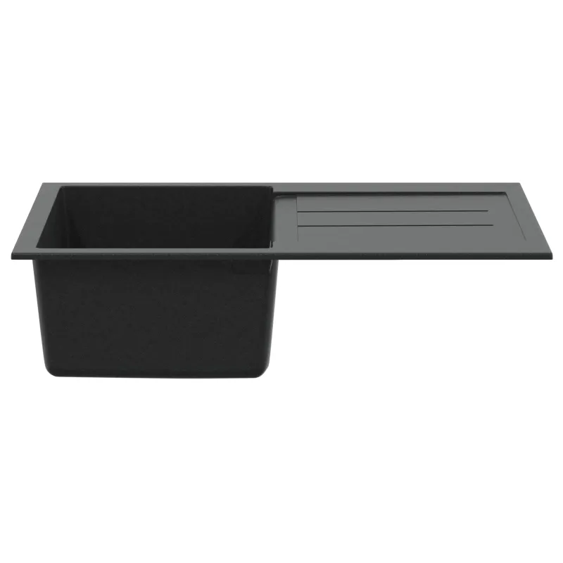 Kriauklė Juoda 780 x 500 mm 80% Kvarcas ir 20% Derva