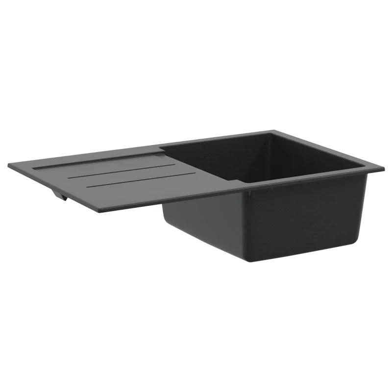 Kriauklė Juoda 780 x 500 mm 80% Kvarcas ir 20% Derva