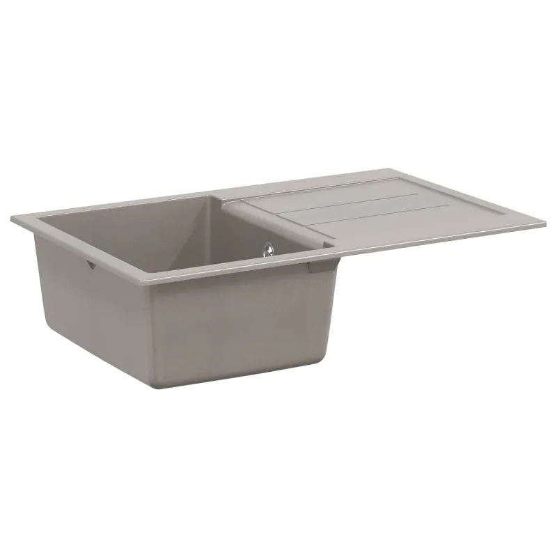 Kriauklė Pilka 780 x 500 mm 80% Kvarcas ir 20% Derva