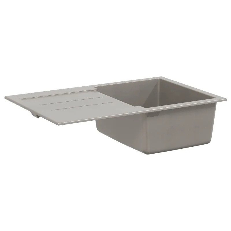 Kriauklė Pilka 780 x 500 mm 80% Kvarcas ir 20% Derva