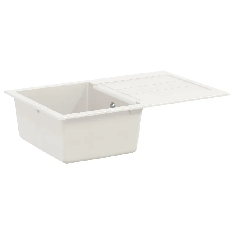 Kriauklė Balta 780 x 500 mm 80% Kvarcas ir 20% Derva