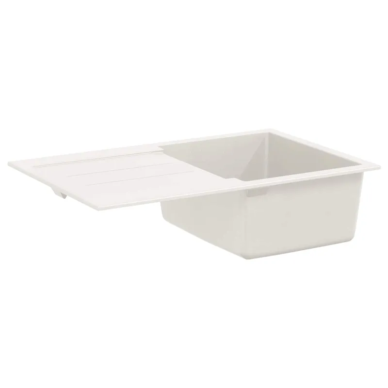 Kriauklė Balta 780 x 500 mm 80% Kvarcas ir 20% Derva