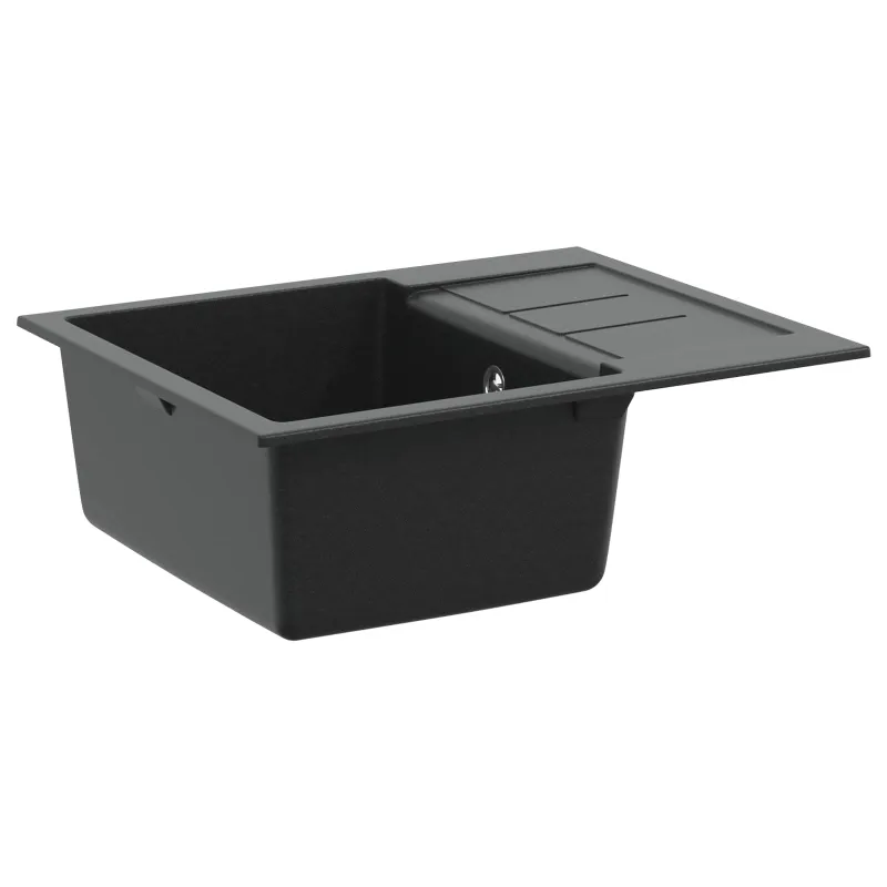Kriauklė Juoda 620 x 500 mm 80% Kvarcas ir 20% Derva