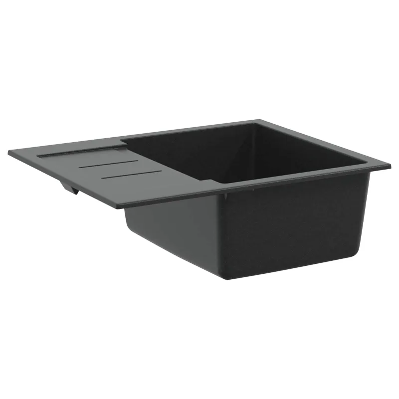 Kriauklė Juoda 620 x 500 mm 80% Kvarcas ir 20% Derva