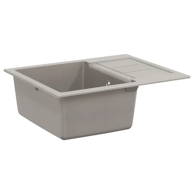 Kriauklė Pilka 620 x 500 mm 80% Kvarcas ir 20% Derva