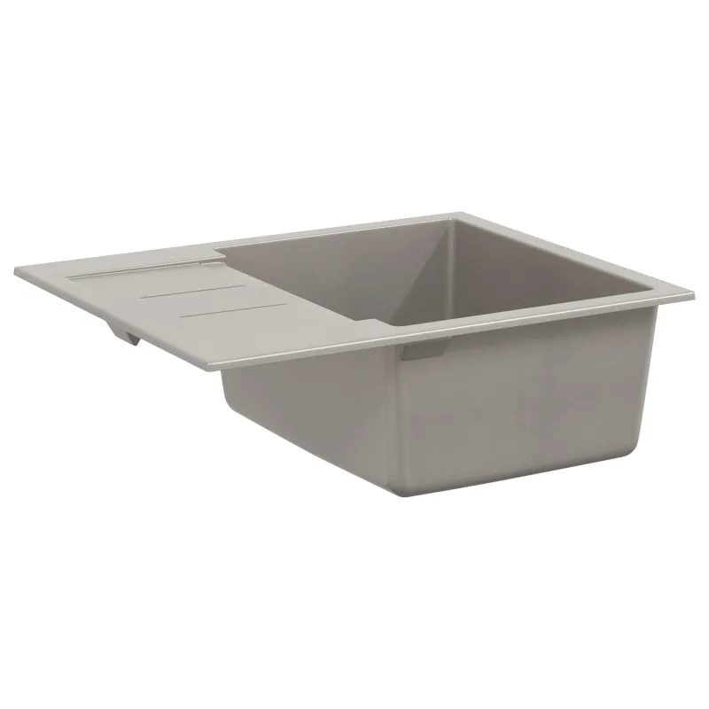 Kriauklė Pilka 620 x 500 mm 80% Kvarcas ir 20% Derva