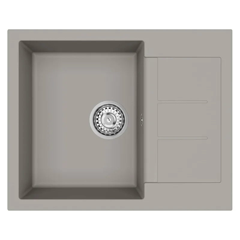 Kriauklė Pilka 620 x 500 mm 80% Kvarcas ir 20% Derva