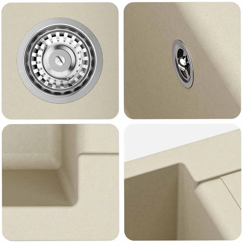 Kriauklė Smėlio 620 x 500 mm 80% Kvarcas ir 20% Derva