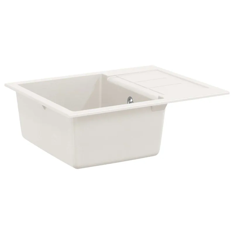 Kriauklė Balta 620 x 500 mm 80% Kvarcas ir 20% Derva