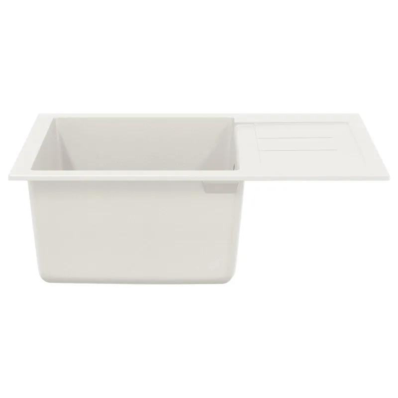 Kriauklė Balta 620 x 500 mm 80% Kvarcas ir 20% Derva
