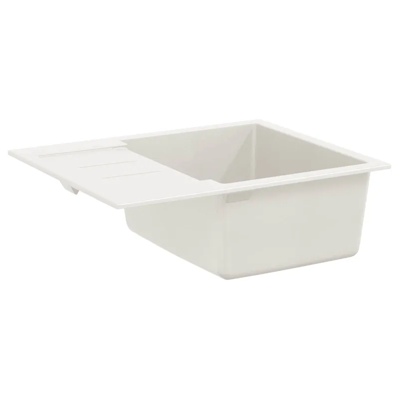 Kriauklė Balta 620 x 500 mm 80% Kvarcas ir 20% Derva