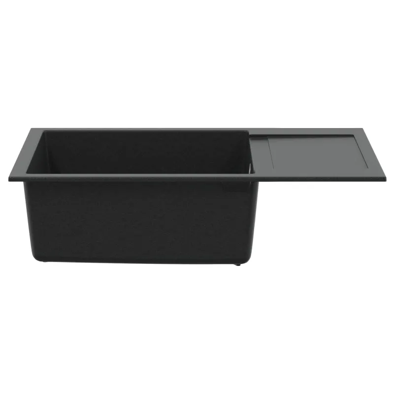Kriauklė Juoda 780 x 500 mm 80% Kvarcas ir 20% Derva