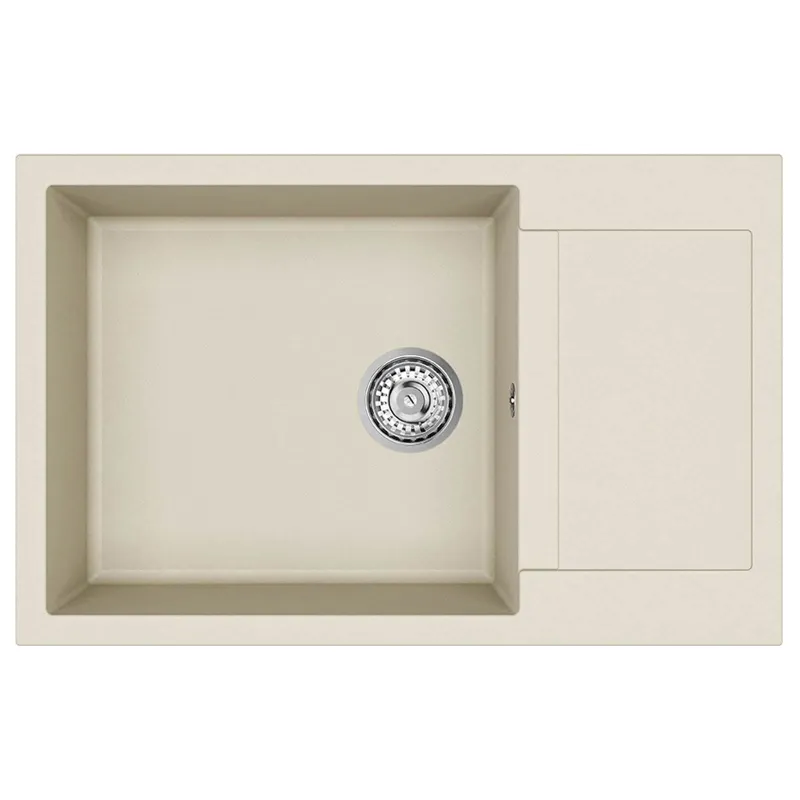 Kriauklė Smėlio 780 x 500 mm 80% Kvarcas ir 20% Derva