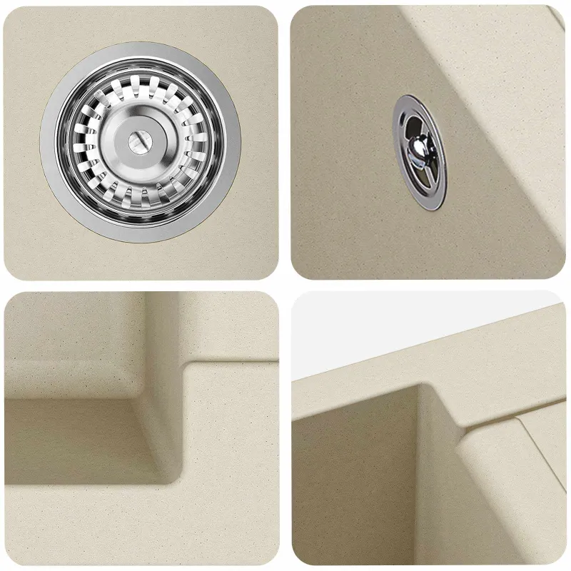 Kriauklė Smėlio 780 x 500 mm 80% Kvarcas ir 20% Derva
