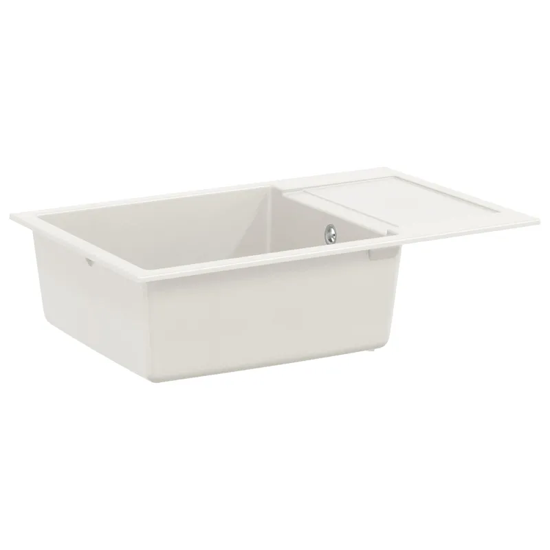 Kriauklė Balta 780 x 500 mm 80% Kvarcas ir 20% Derva