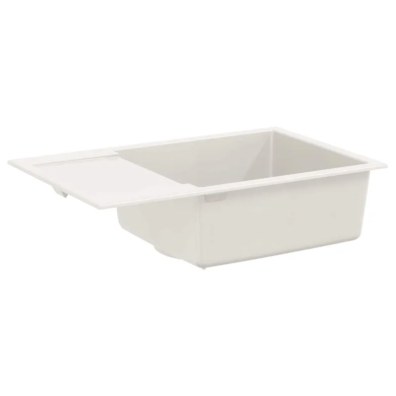 Kriauklė Balta 780 x 500 mm 80% Kvarcas ir 20% Derva