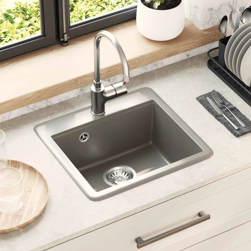 Kriauklė Pilka 470 x 440 mm Granitas