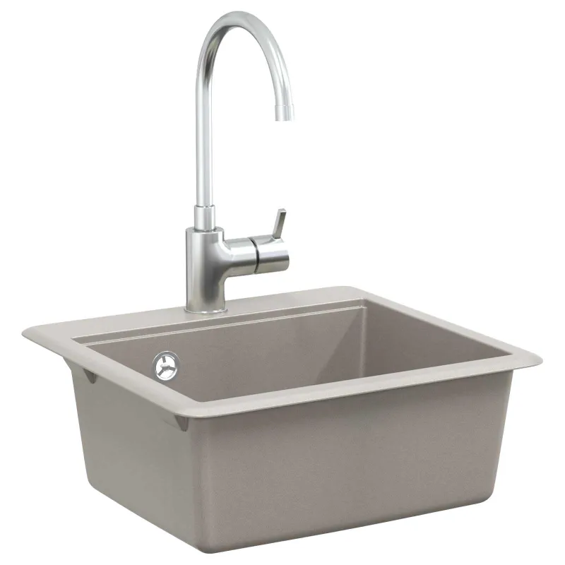 Kriauklė Pilka 470 x 440 mm Granitas