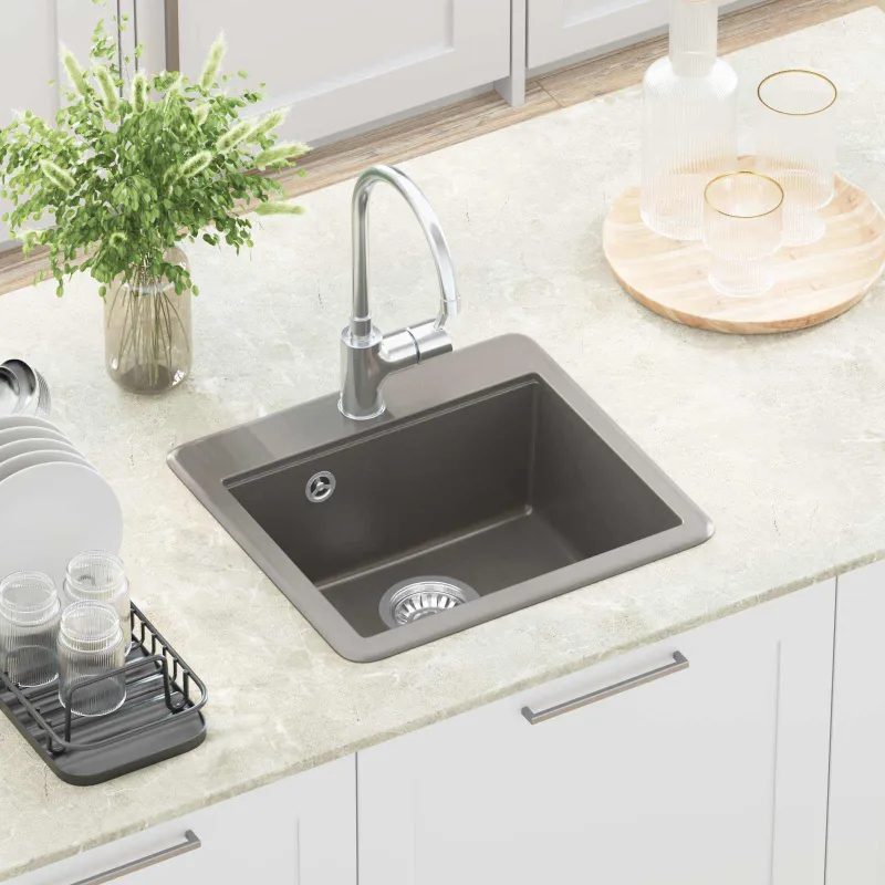 Kriauklė Pilka 470 x 440 mm Granitas