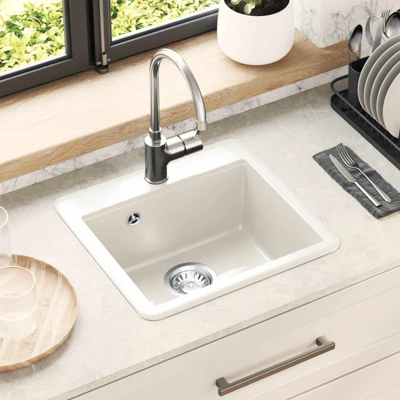 Kriauklė Balta 470 x 440 mm Granitas