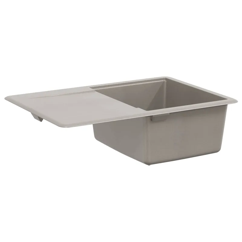 Kriauklė Pilka 670 x 460 mm 80% Kvarcas ir 20% Derva