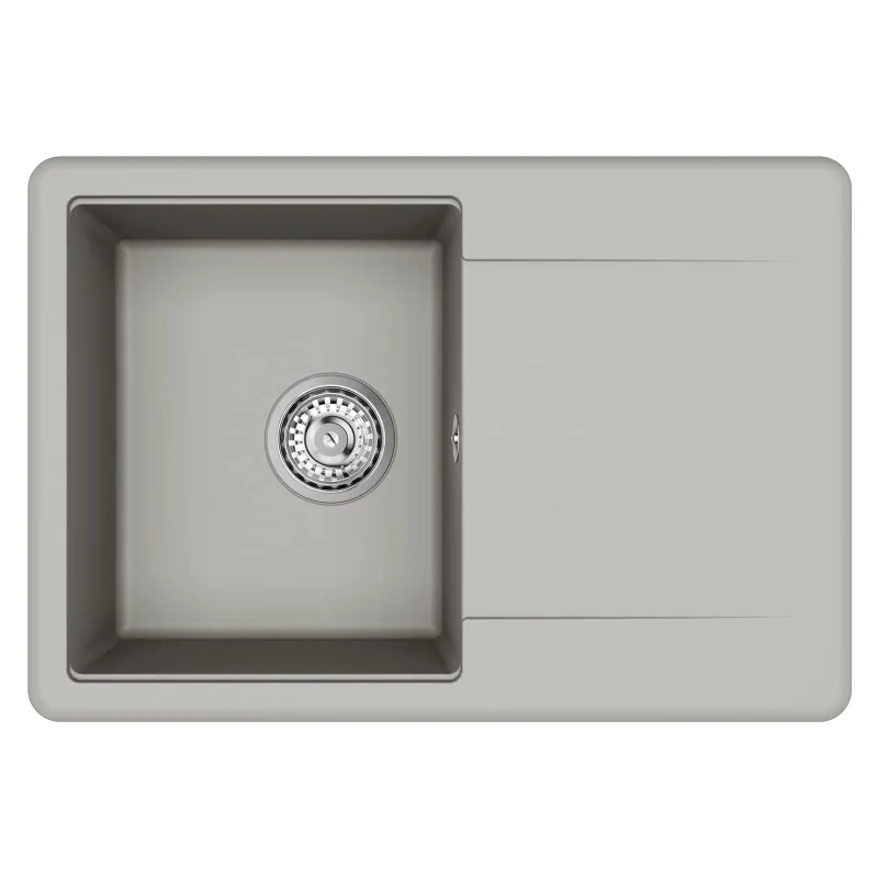 Kriauklė Pilka 670 x 460 mm 80% Kvarcas ir 20% Derva