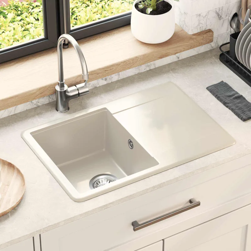 Kriauklė Smėlio 670 x 460 mm 80% Kvarcas ir 20% Derva