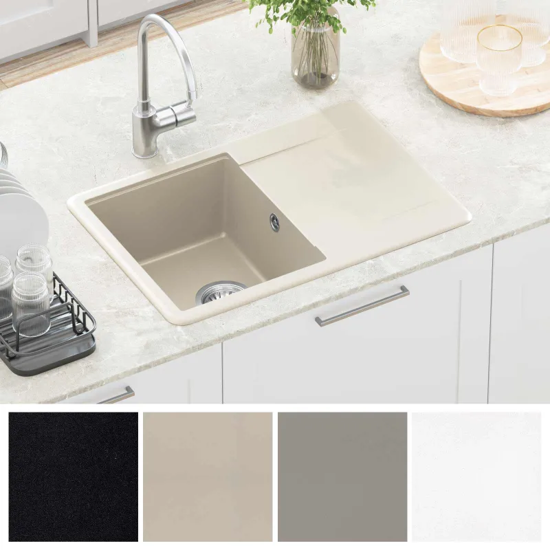 Kriauklė Smėlio 670 x 460 mm 80% Kvarcas ir 20% Derva