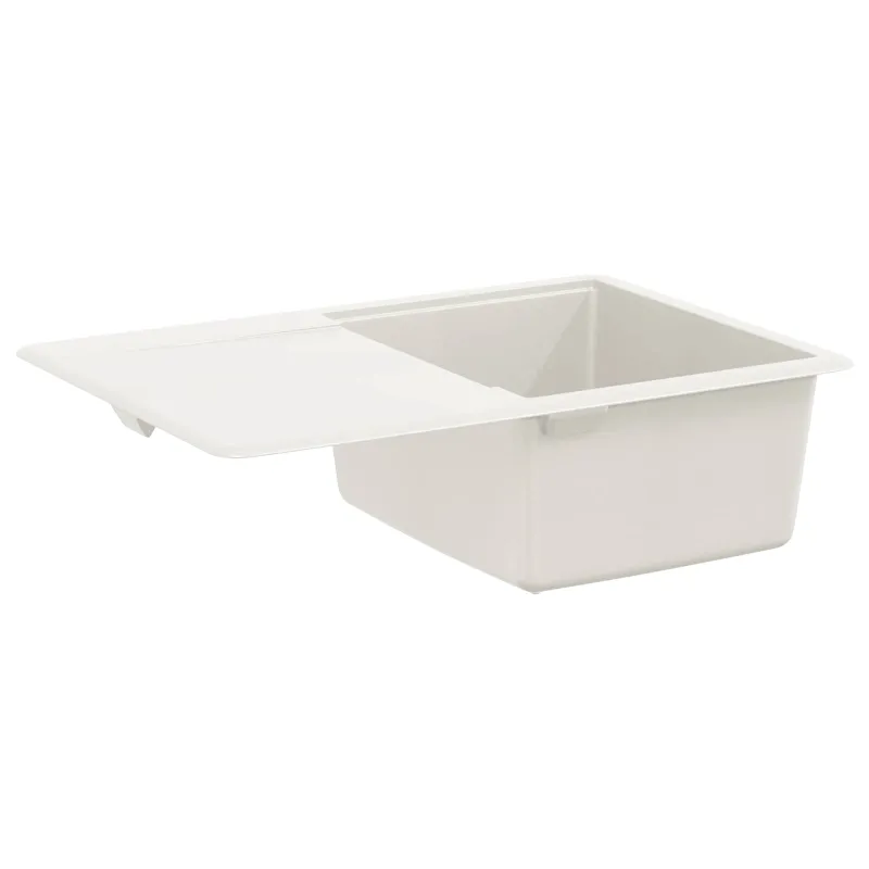 Kriauklė Balta 670 x 460 mm 80% Kvarcas ir 20% Derva