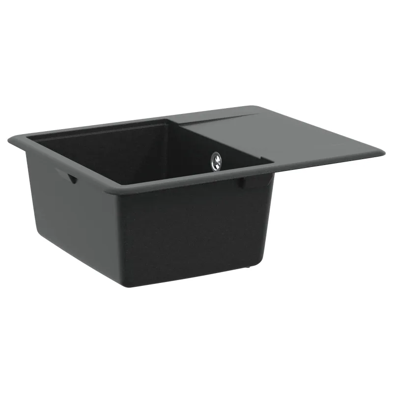 Kriauklė Juoda 560 x 460 mm 80% Kvarcas ir 20% Derva