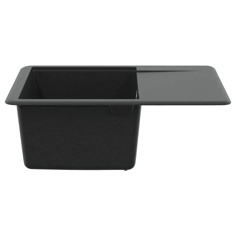 Kriauklė Juoda 560 x 460 mm 80% Kvarcas ir 20% Derva