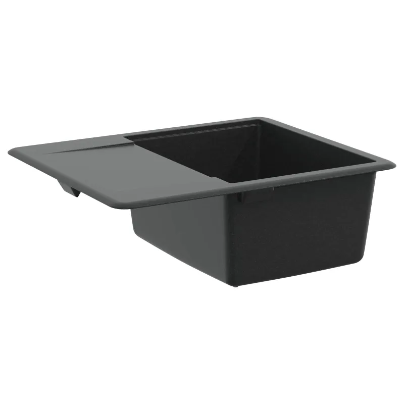 Kriauklė Juoda 560 x 460 mm 80% Kvarcas ir 20% Derva