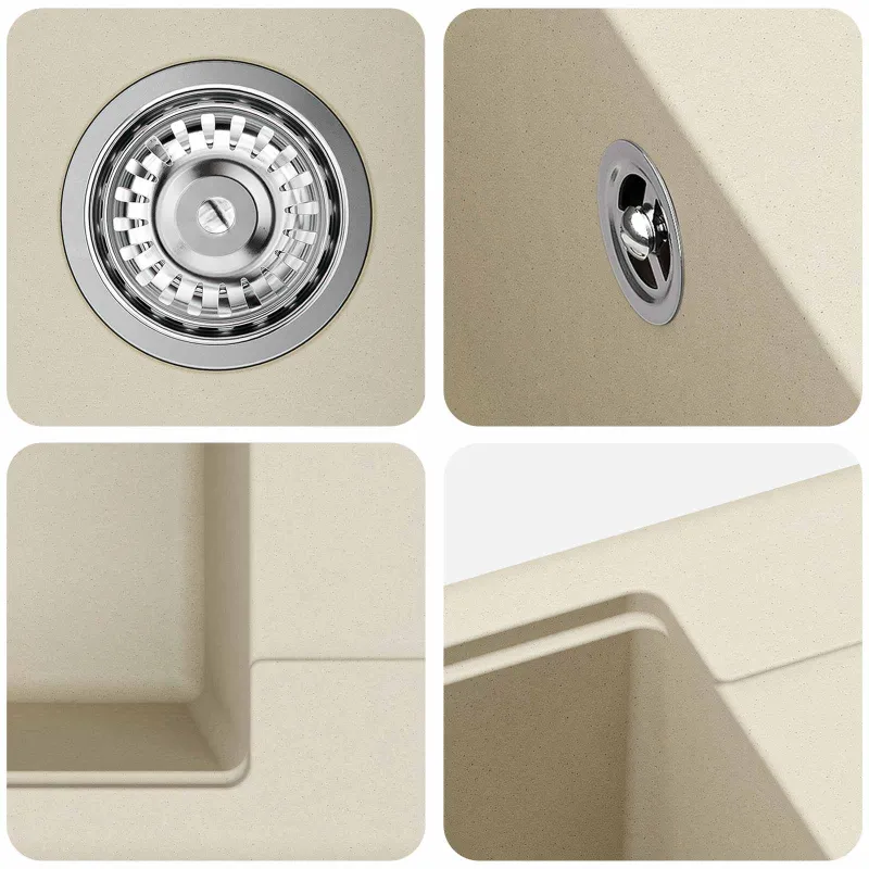 Kriauklė Smėlio 560 x 460 mm 80% Kvarcas ir 20% Derva