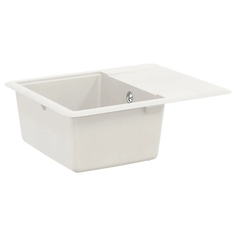 Kriauklė Balta 560 x 460 mm 80% Kvarcas ir 20% Derva