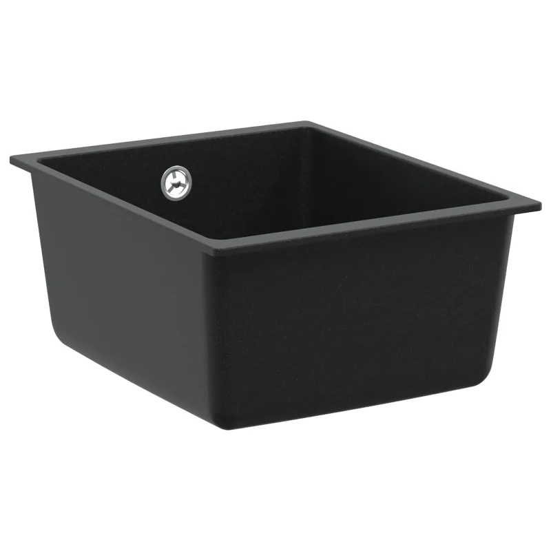 Kriauklė Juoda 370 x 460 mm 80% Kvarcas ir 20% Derva