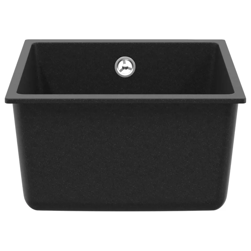 Kriauklė Juoda 370 x 460 mm 80% Kvarcas ir 20% Derva